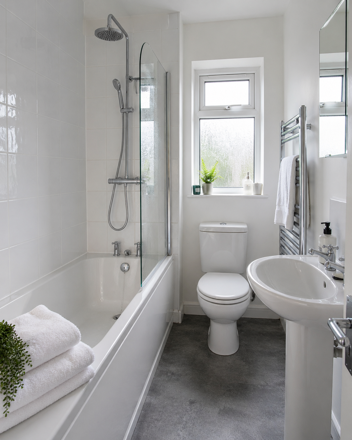 Bathroom after limescale removal