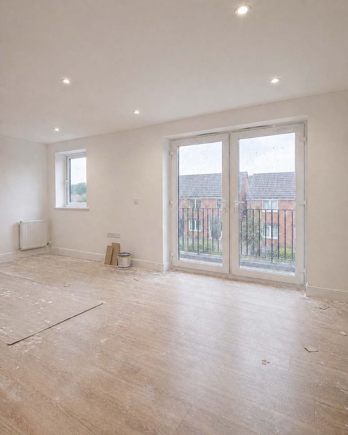 Property before post-construction clean
