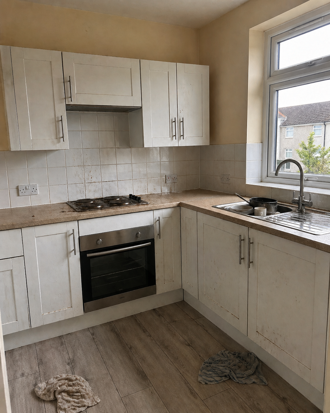 Kitchen before deep clean