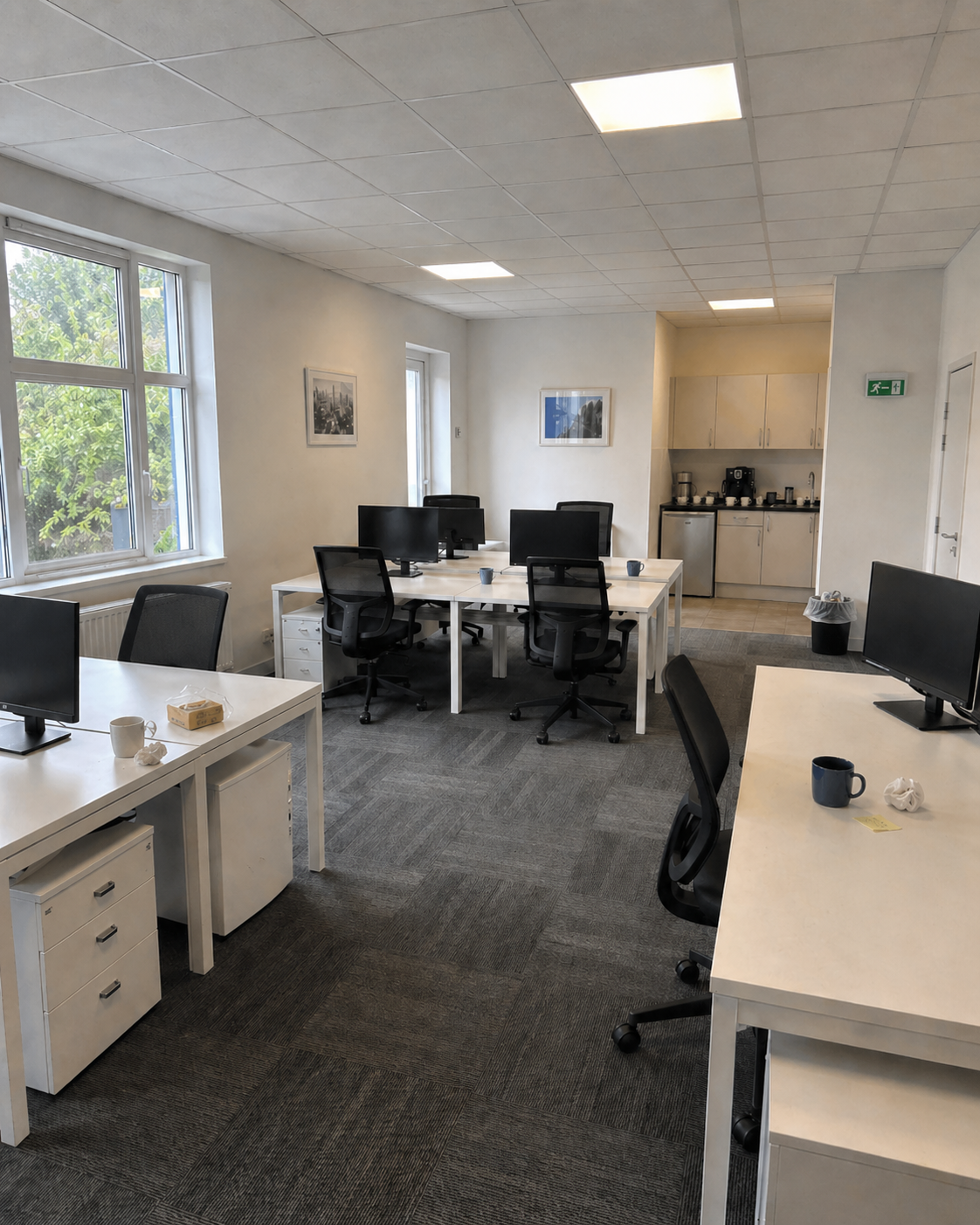 Office before weekly clean