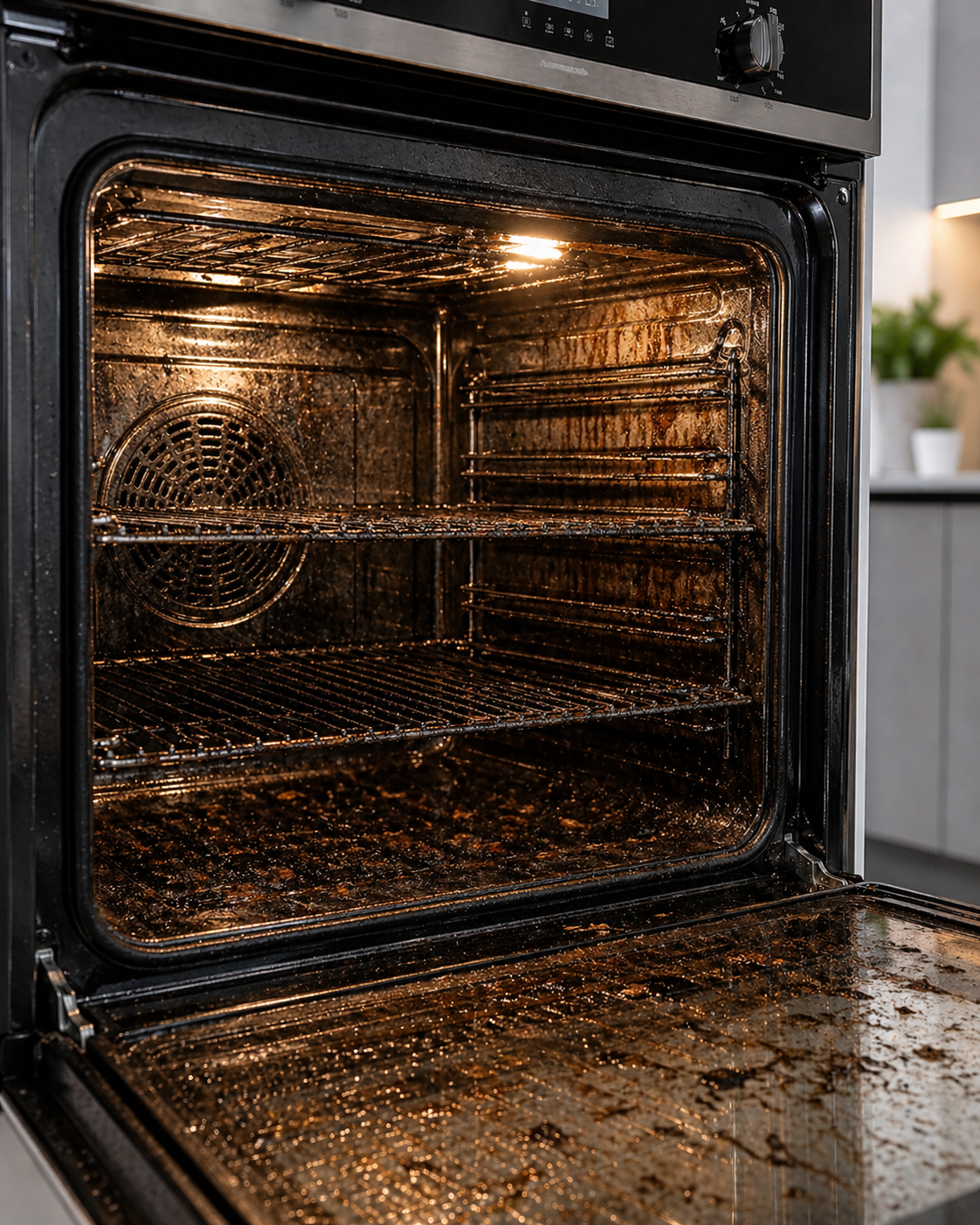 Oven before deep clean